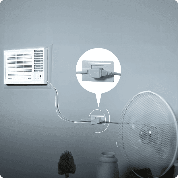 Close up of energy savings plug
