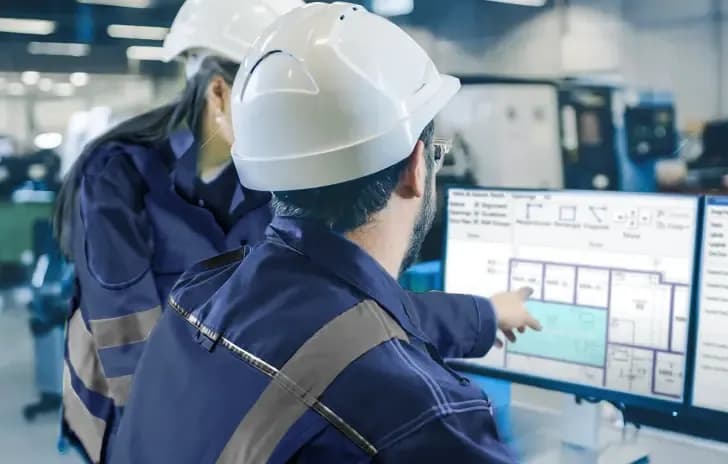 Two architects assessing a buildings layout and components to determine the proper equipment needed