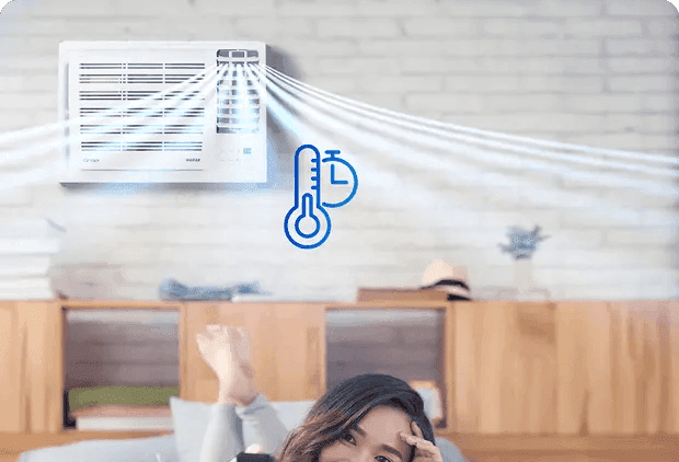 White Carrier Optima small aircon with clean and fast cooling