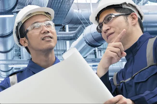 Two architects ready to provide customers high-performance business cooling solutions